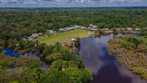 Loreto, Peru | Vista aérea de la Comunidad El Chino, una de las comunidades con las WCS Peru trabaja desde hace varios años. La comunidad esta ubicada en la zona de amortiguamiento del Área de Conservación Regional Comunal Tamshiyacu Tahuayo (ACR CTT) | © Kevyn Arce - WCS Peru | Vista aérea de la Comunidad El Chino © Kevyn Arce - WCS Perú